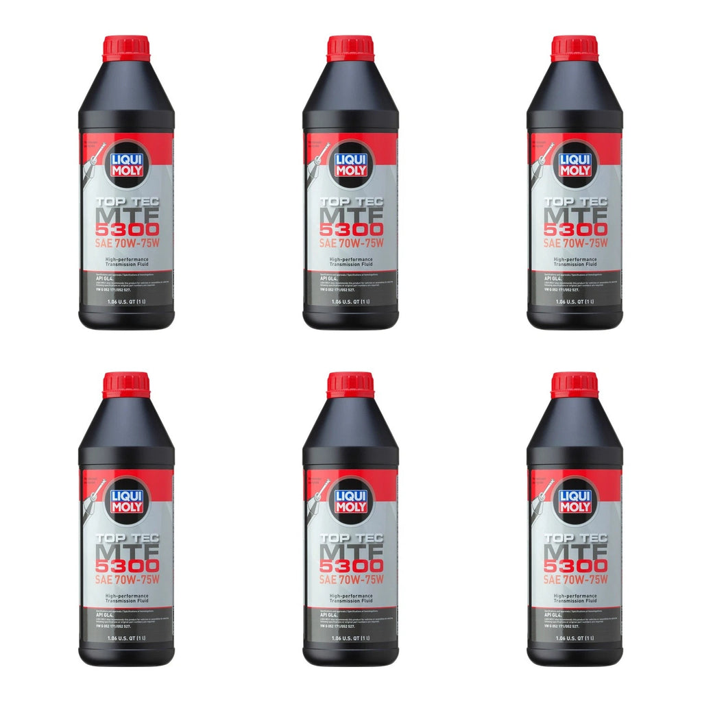 Set of 6 Liqui Moly Top Tec MTF 5300 70W-75W Gear Oil (1L each)