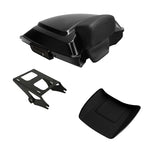 Black Razor Trunk Backrest Mount Rack for Harley Touring Road Glide (2014–2026)