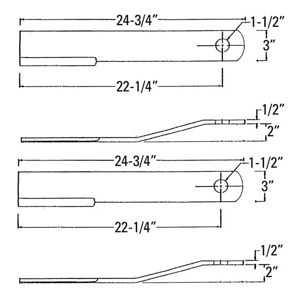 2X Rotary Cutter Blades for King Kutter 266 305 502 6 600