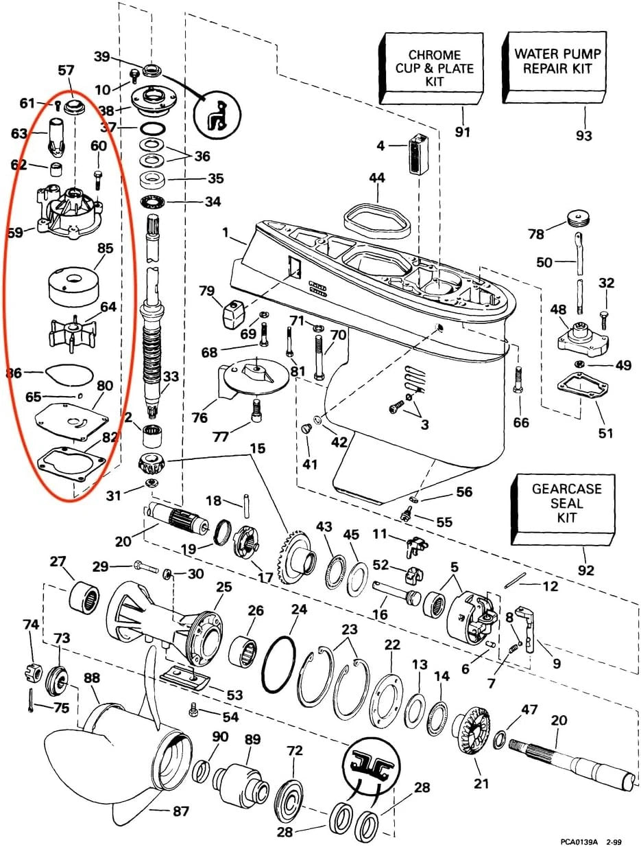 Water Pump Kit for Evinrude Johnson BRP Marine Boat (0432955, 432955, 777804)