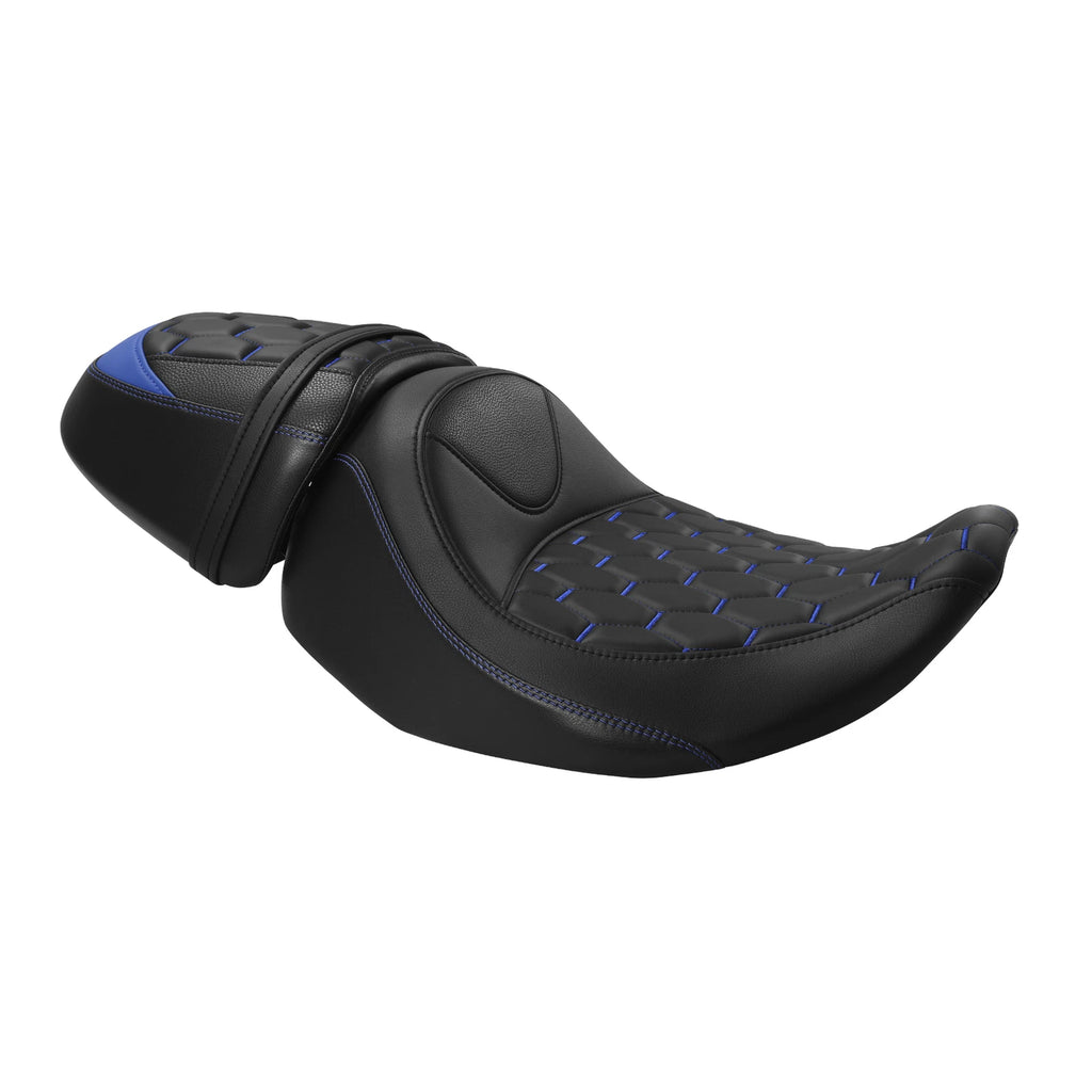 Driver Passenger Seat for Harley CVO Street Road Glide (2023–2024) Black Blue