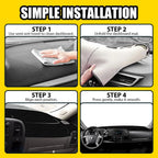 Dashboard Cover for Chevy Silverado GMC Sierra (2007-2013) Black