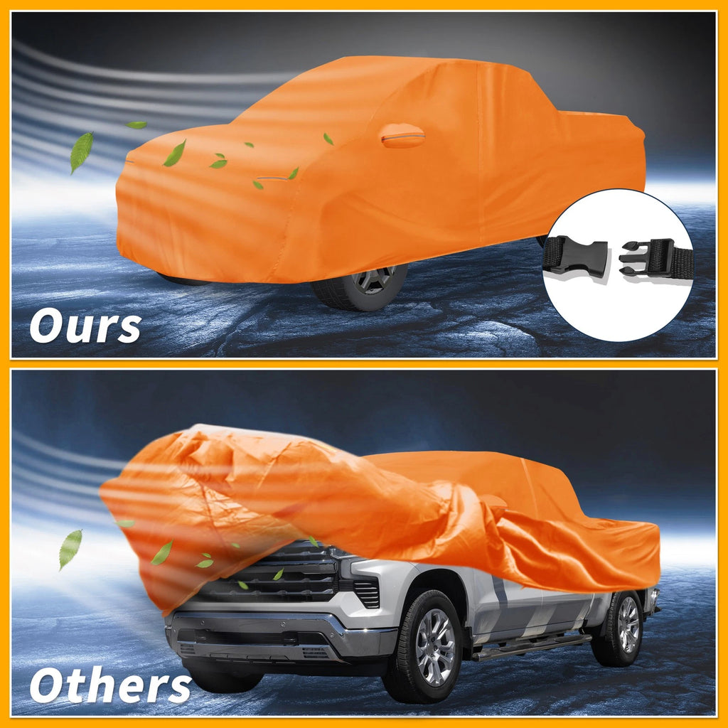 Car Cover Waterproof for Chevy Silverado (210D-PU, Orange)