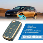 Silicone Key Fob Case Cover for Volkswagen Tiguan (2010–2017) - Blue
