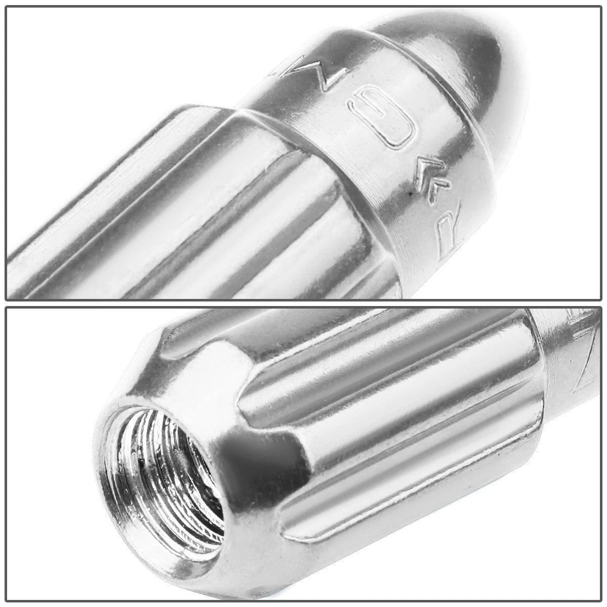 Set of 20 NRG Innovations M12x1.25 Bullet Shaped End Lug Nuts + Key for Universal