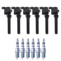 Set of 6 Ignition Coils & Spark Plugs for Mazda 6, Tribute (2003–2008)