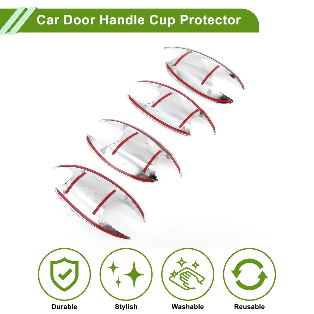 Set of 4 Chrome Door Handle Cup Protectors for BMW X3 (2022–2023)