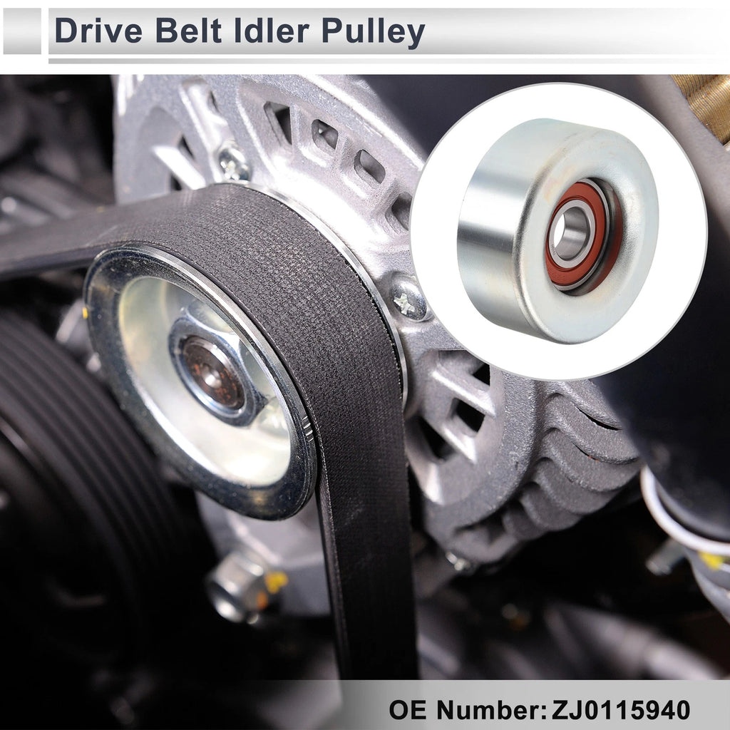 Drive Belt Idler Pulley for Mazda 3 BK (2003–2008) No.ZJ0115940 Rubber
