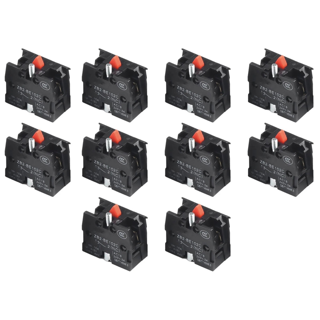 10PCS Push Button Joystick Switch ZB2 BE102C 10A 600V Normally Closed