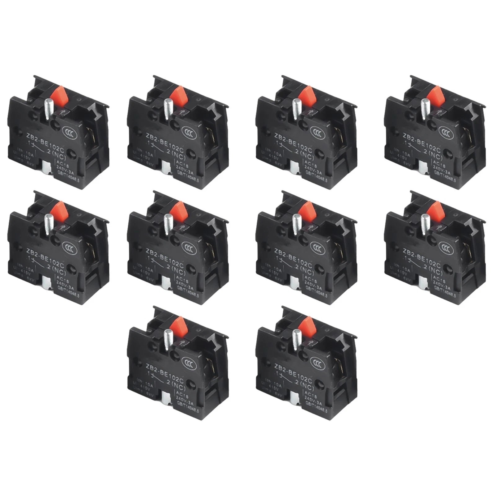 10PCS Push Button Joystick Switch ZB2 BE102C 10A 600V Normally Closed