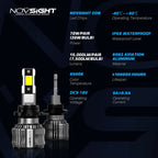 H4 LED Headlight Bulbs Conversion Kit 6500K 15000LM 72W for