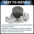 Water Pump for Honda Civic 1.7L 2001-2005 with Seals Kit