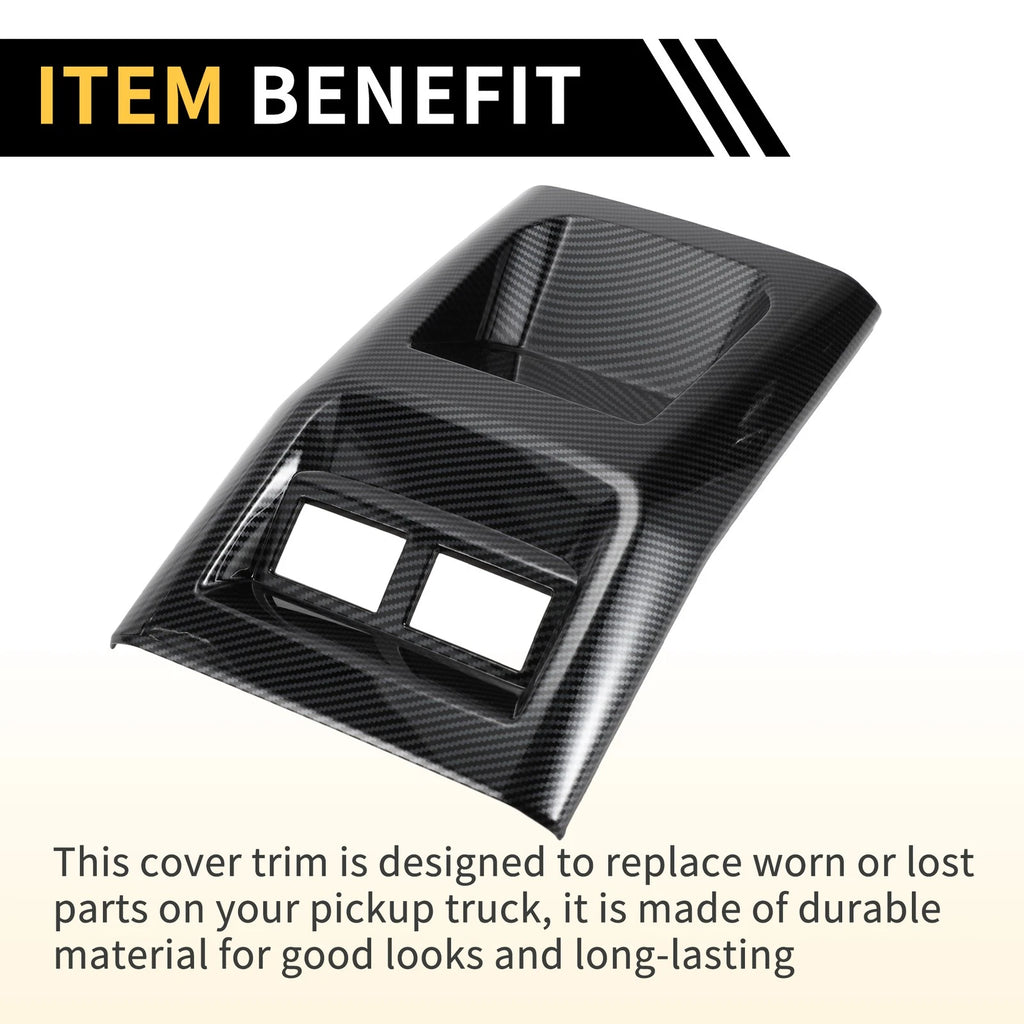 Central Armrest AC Vent Cover Trim for Chevy Colorado (2023–2024) Carbon Fiber