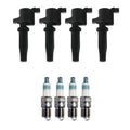Set of 4 Ignition Coils & 4 Iridium Spark Plugs for Ford Focus (2013–2018)