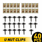 40PCS Metal U Nut Clips for Various Cars (Universal Fit)