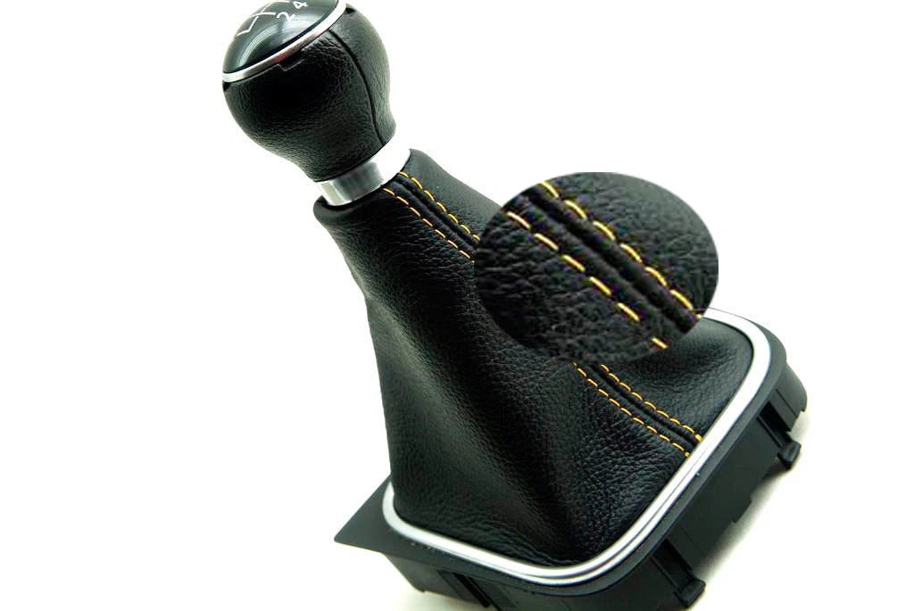 Manual Shift Boot for VW Jetta Vento Bora (2005–2012) Yellow Stitch
