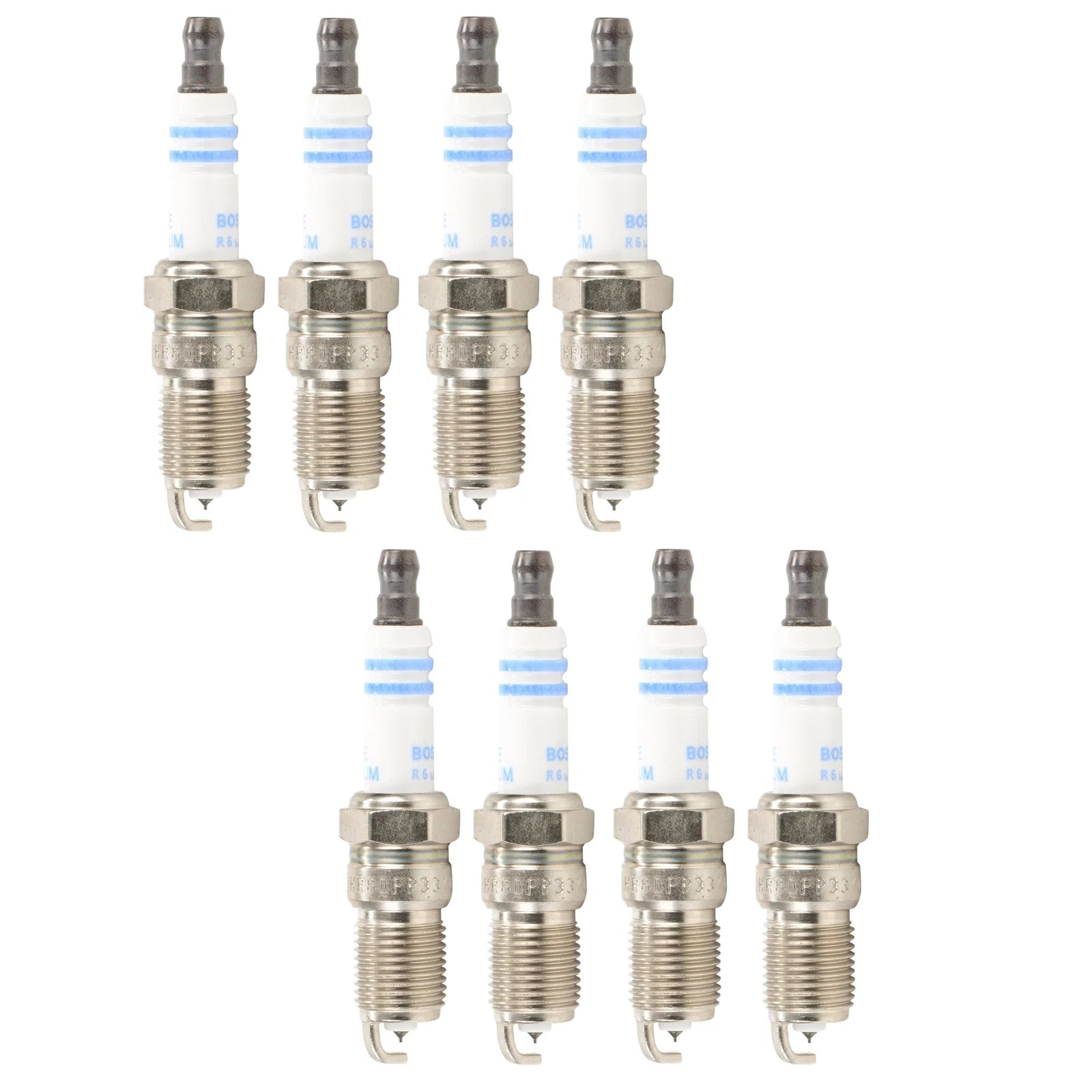 Set of 8 Bosch Double Platinum Spark Plugs for Cadillac GMC Chevrolet Pontiac