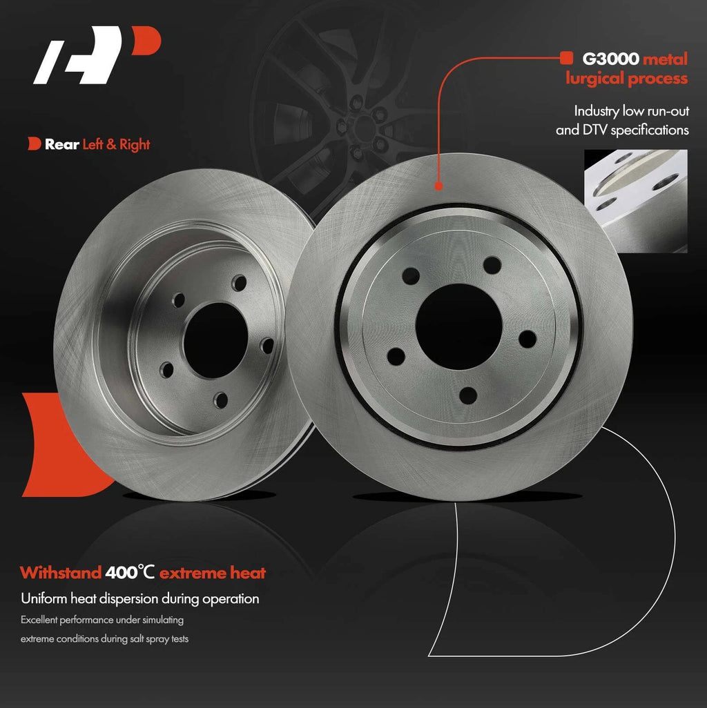 Rear Disc Brake Rotors for Ford Crown Victoria Mercury Grand Marquis (1992–2011)