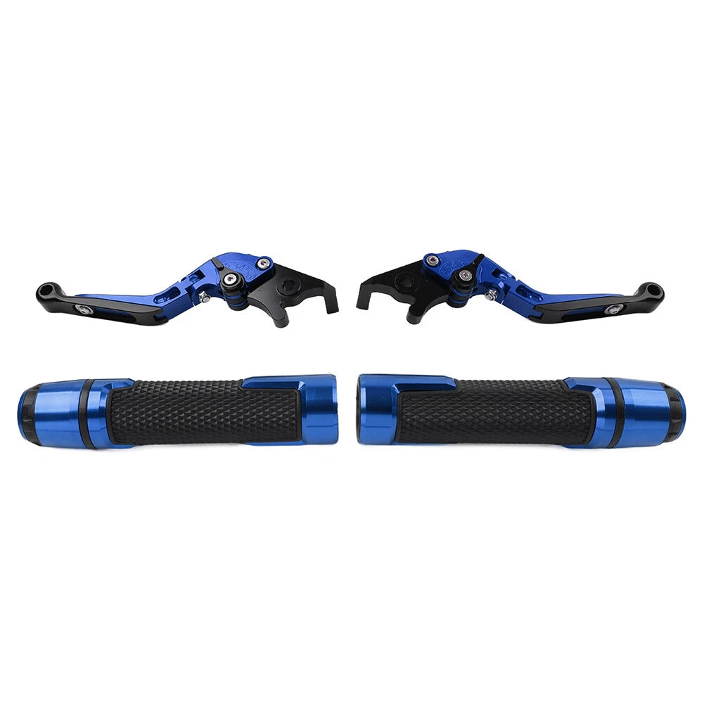 Set of 2 Blue Extendable Brake Clutch Levers for BMW R1200GS (2004–2012)