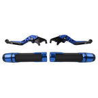 Set of 2 Blue Extendable Brake Clutch Levers for BMW R1200GS (2004–2012)