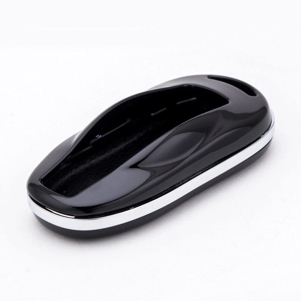 Gloss Black Car Remote Key Fob Case Cover for Tesla Model 3 S (2017-2024)