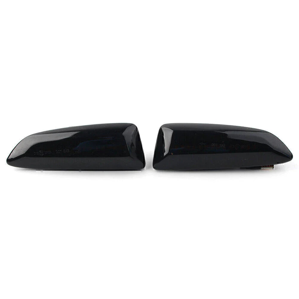ABS Black Dynamic Amber LED Front Side Marker Lights for Opel Astra (2010-2019)