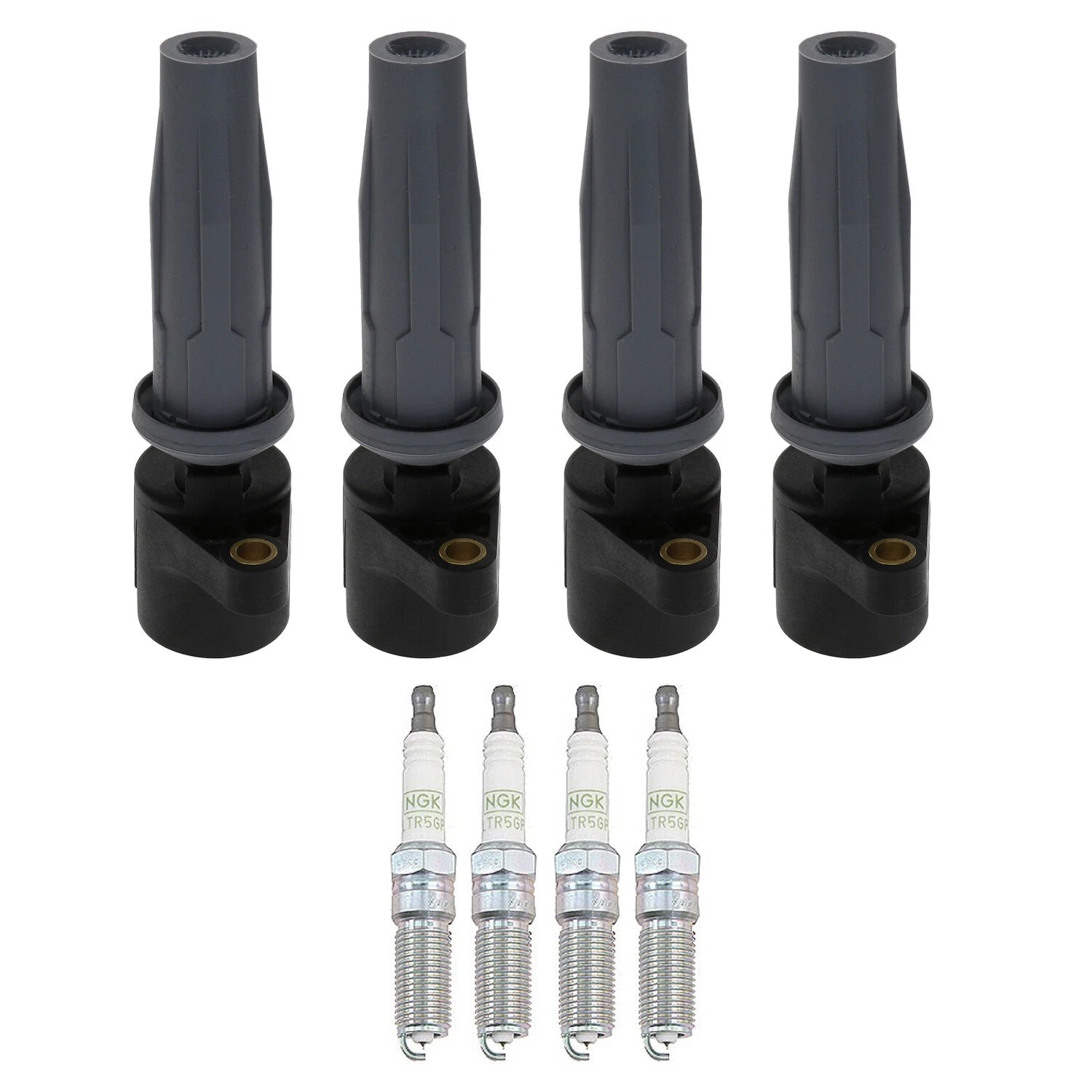 Set of 4 Ignition Coils & Spark Plugs for C-Max MKZ Mariner (L4)