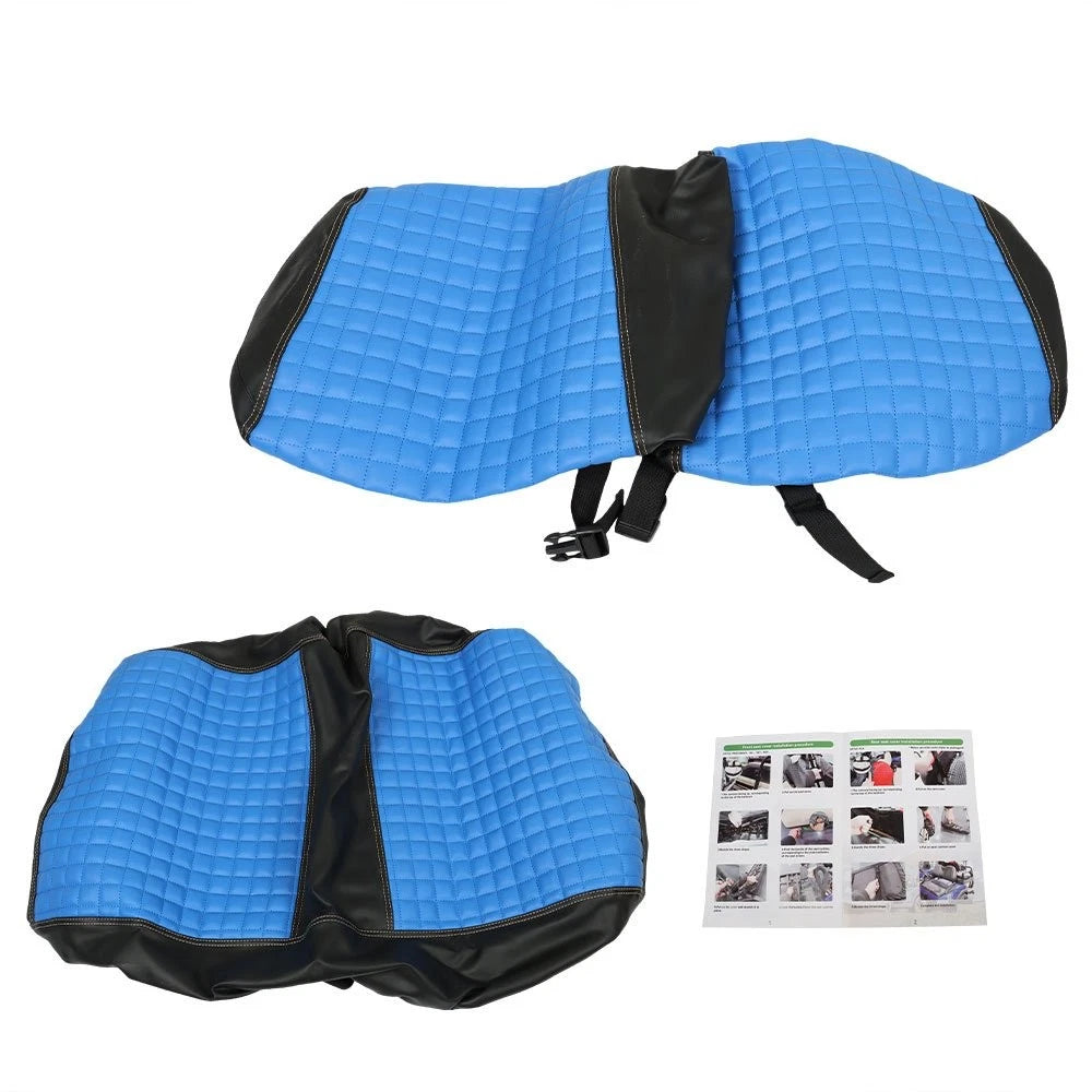 Front Seat Cover for Club Car DS (No Staple, Blue)