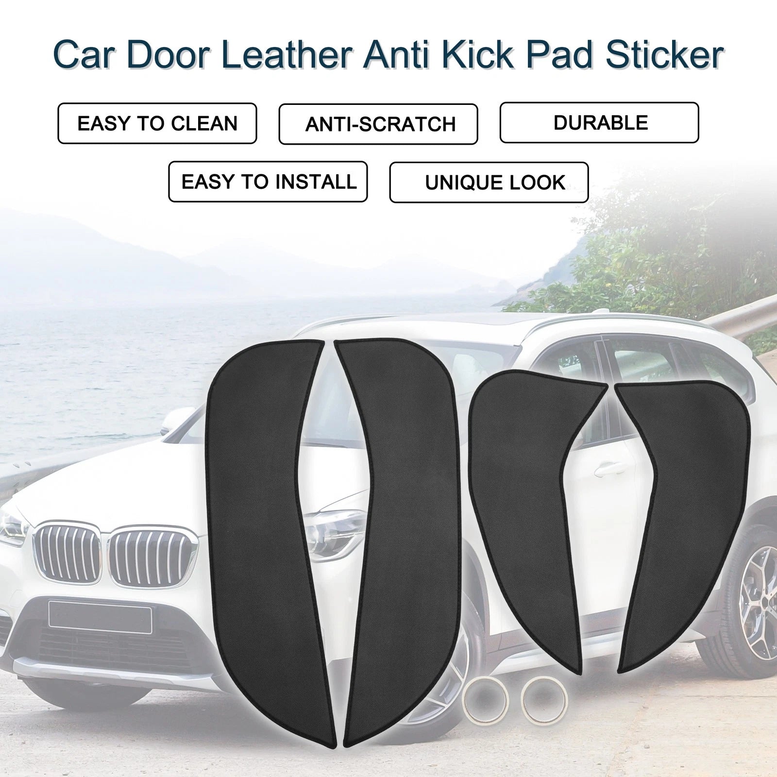Set of 1 Car Door Leather Anti Kick Pad Sticker for BMW X1 (2011–2015)