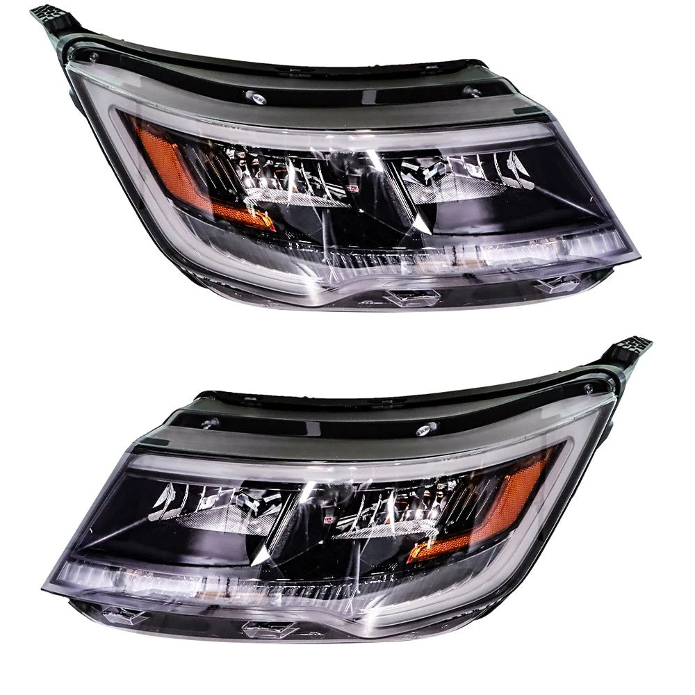 Headlight Pair with LED DRL for Ford Explorer (2016â2019)
