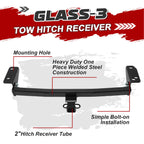 2" Trailer Tow Hitch for Hyundai Tucson (2010–2015) / Kia Sportage (2011–2015)
