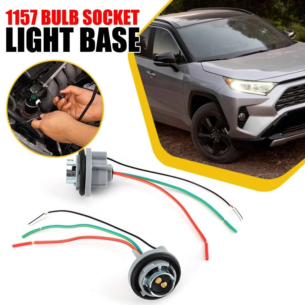 Pigtail Wire Female LED 1157 Brake Stop Turn Signal Socket for