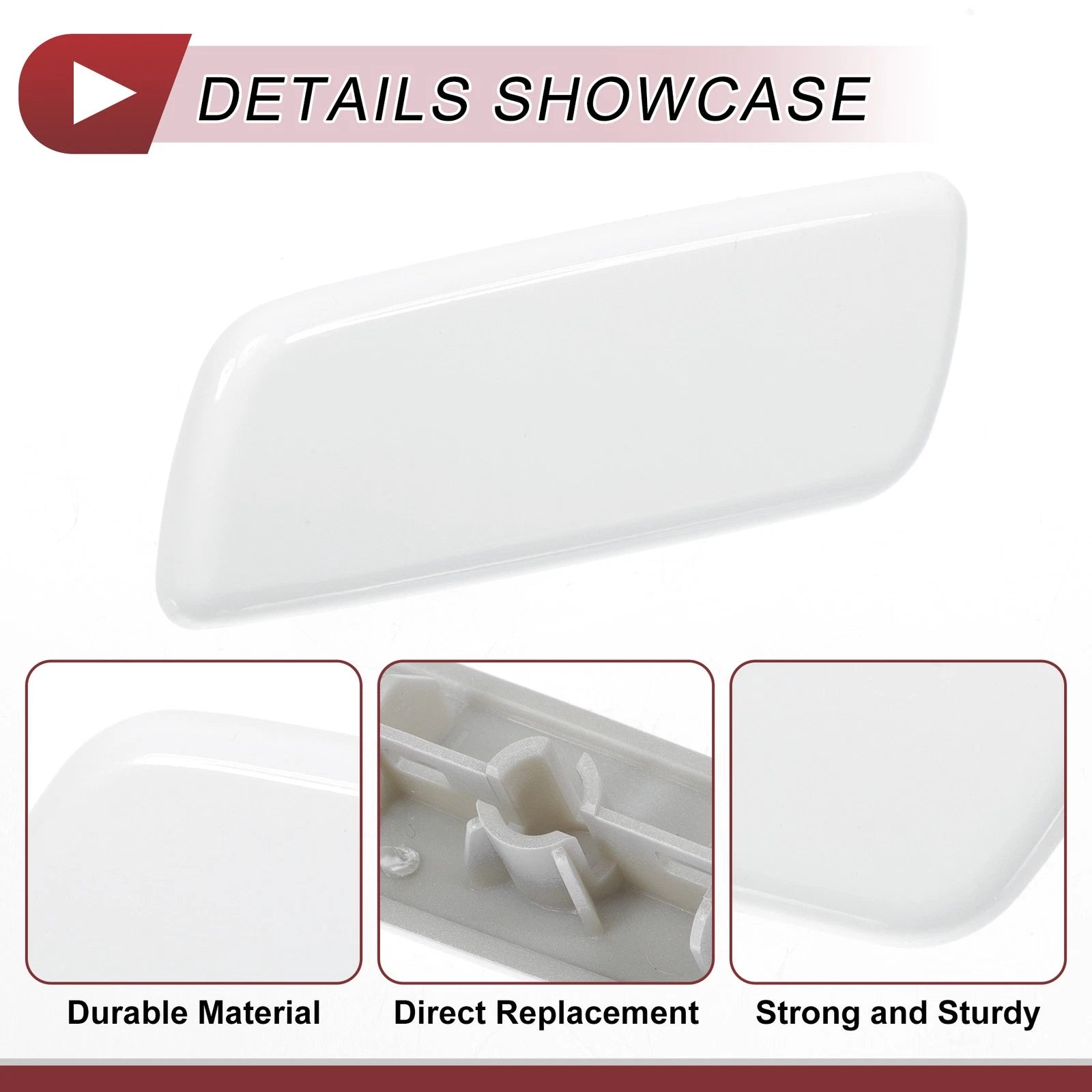 Front Left Washer Nozzle Cover Cap for Lexus RX350 (2010–2013) White