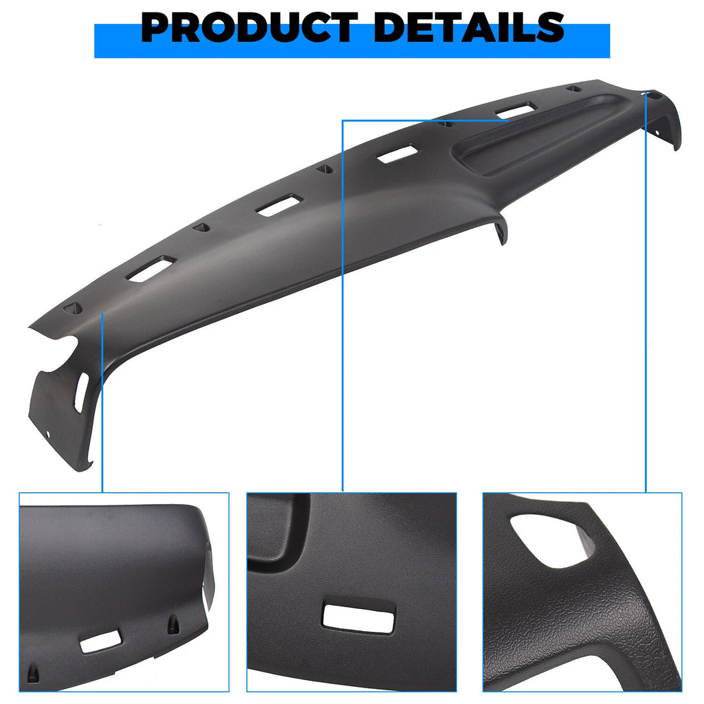 Dash Cover Cap for Dodge Ram 1500 2500 (1994–1997) Black Molded Overlay