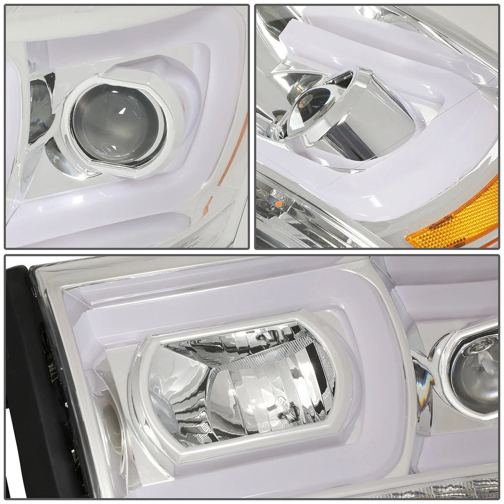 Dual LED DRL Sequential Turn Signal Projector Headlight for Ram Truck (2006–2009)