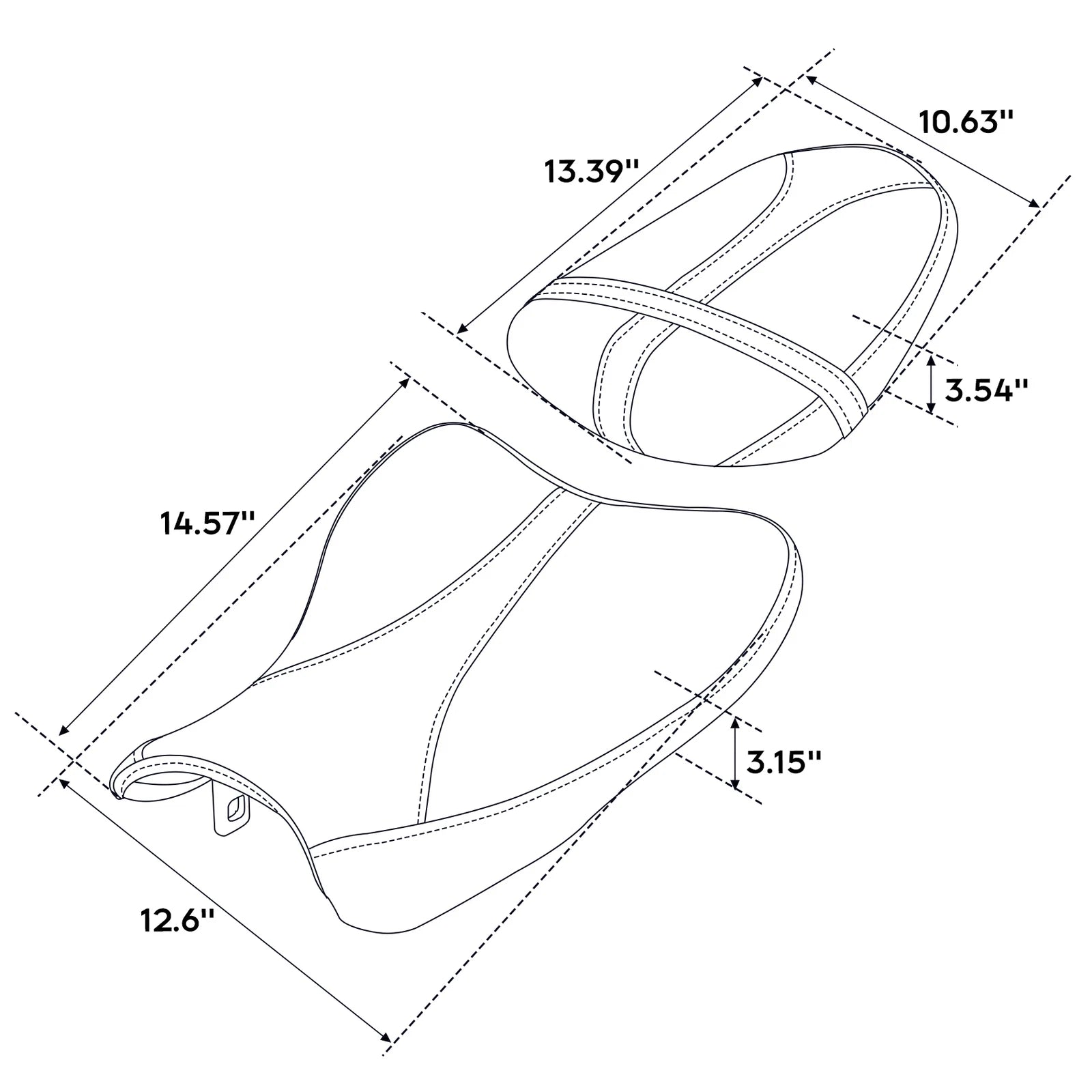 Driver Passenger Seat for Suzuki GSXR1000 (2007–2008) GSXR-1000 GSXR 1000