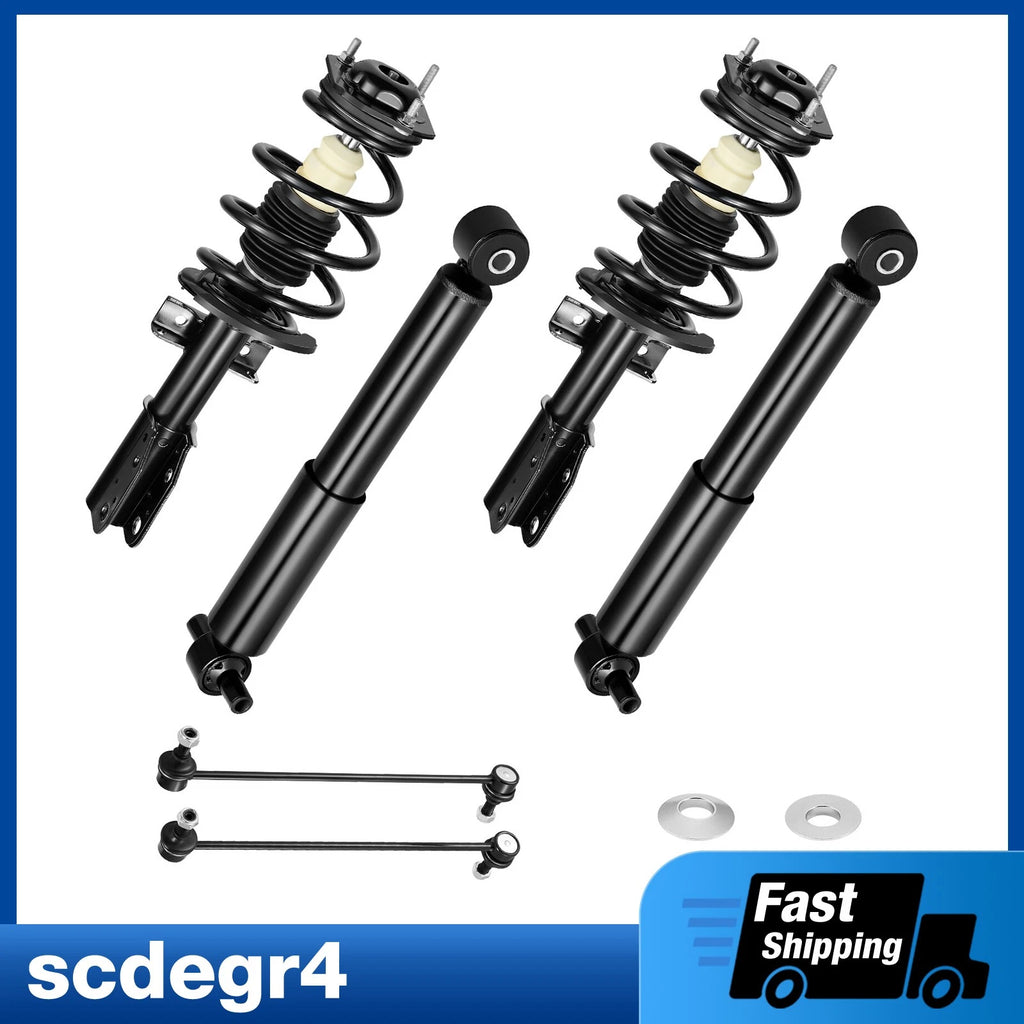 Front Struts Rear Shocks Sway Bars for Chevy Traverse Buick Enclave GMC Acadia (2009–2023)