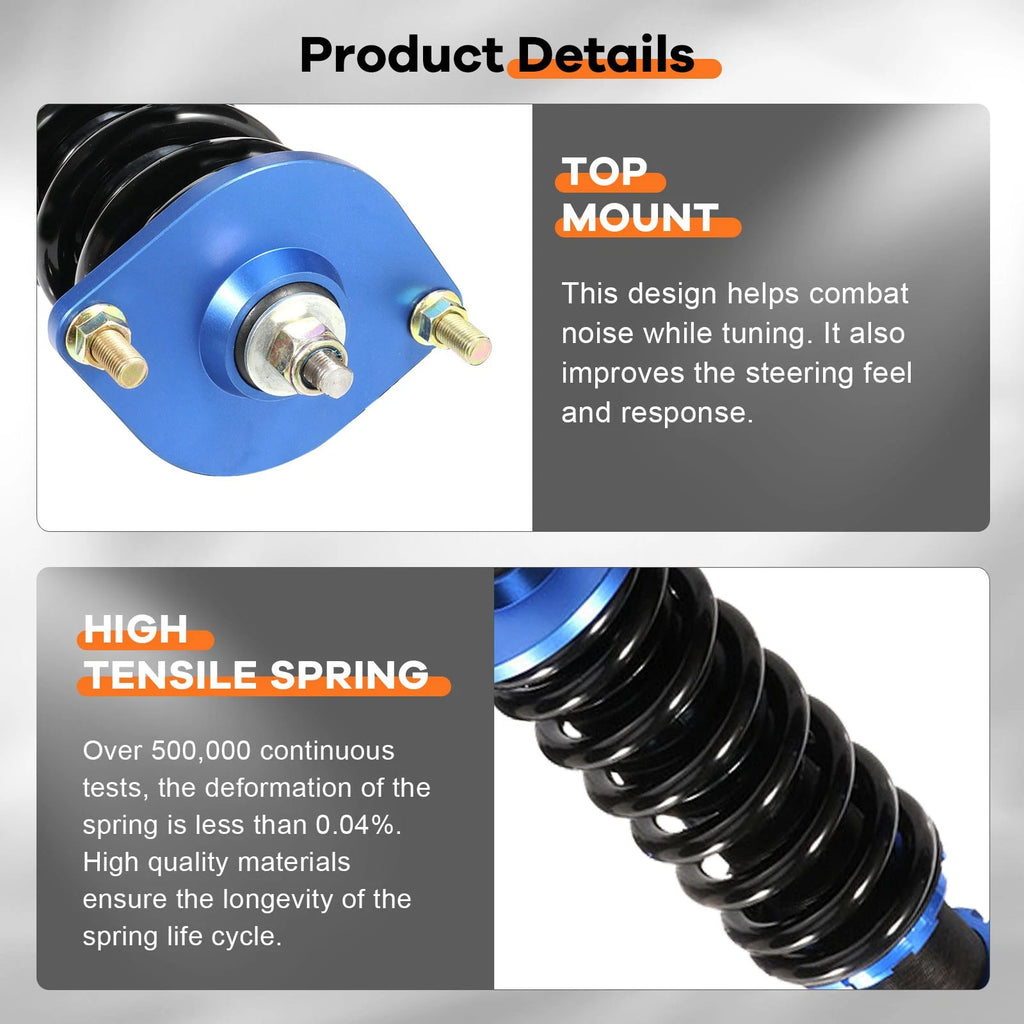 Coilovers Struts for Nissan 300ZX (1990–1996) Adj Height Suspension Kits