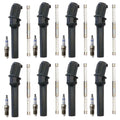 Set of 8 Double Iridium Spark Plugs & Denso Ignition Coil Boot Kit for F150 F250