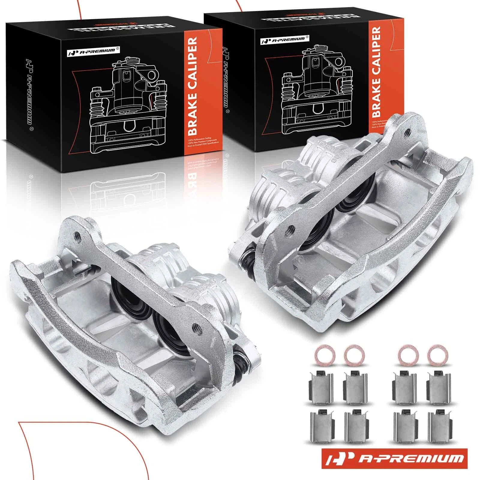 2X Front Disc Brake Caliper w/ Bracket for Ford Mustang (2005–2014)