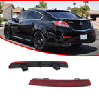 2X Red Lens Rear Bumper Reflector Lights for Acura TL (2012–2014)