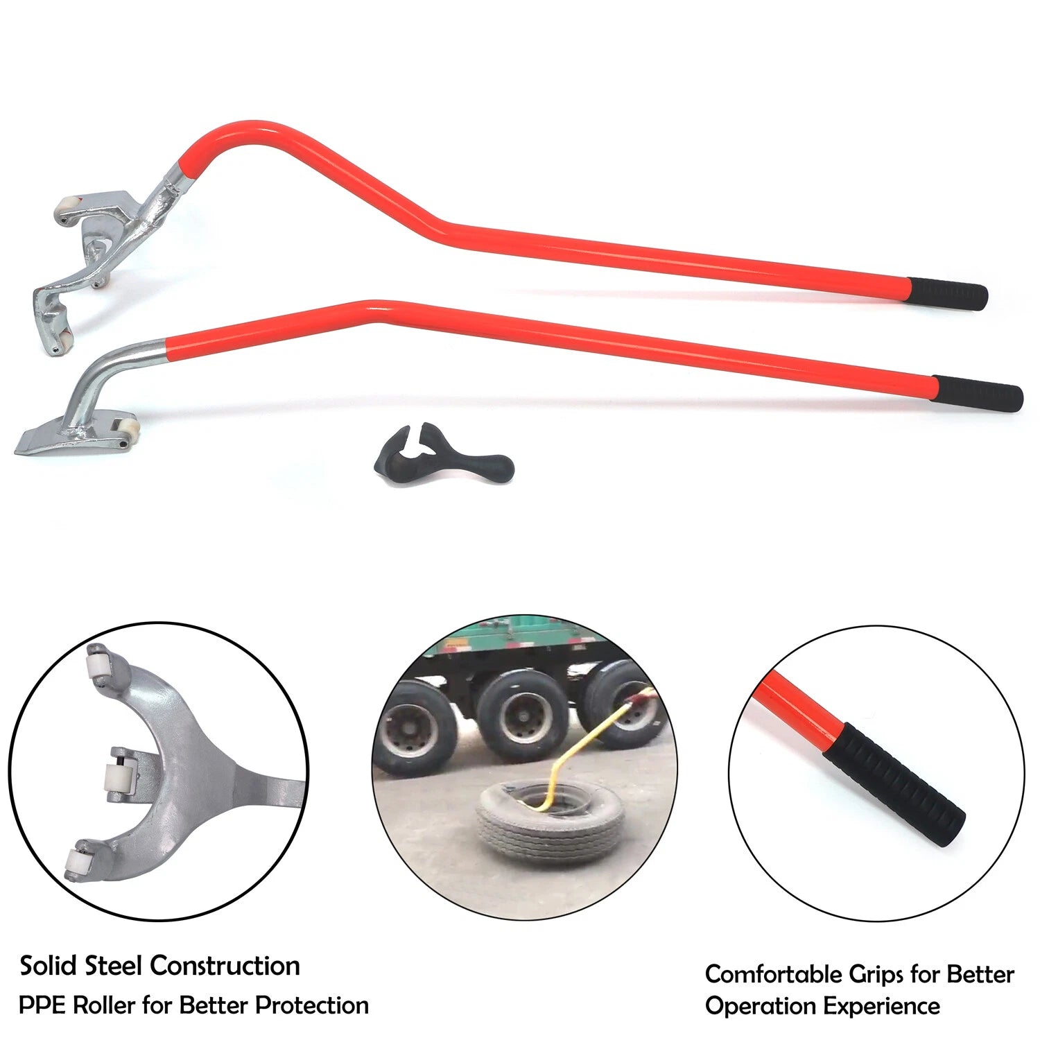 3pcs Tire Changer Mount Demount Bead Tool Nylon Rollers for Universal Use