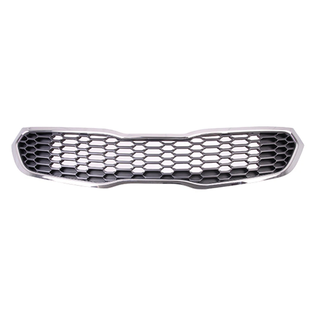 Replacement Plastic Front Grille w/Chrome Outer Molding (See Compatible Chart)