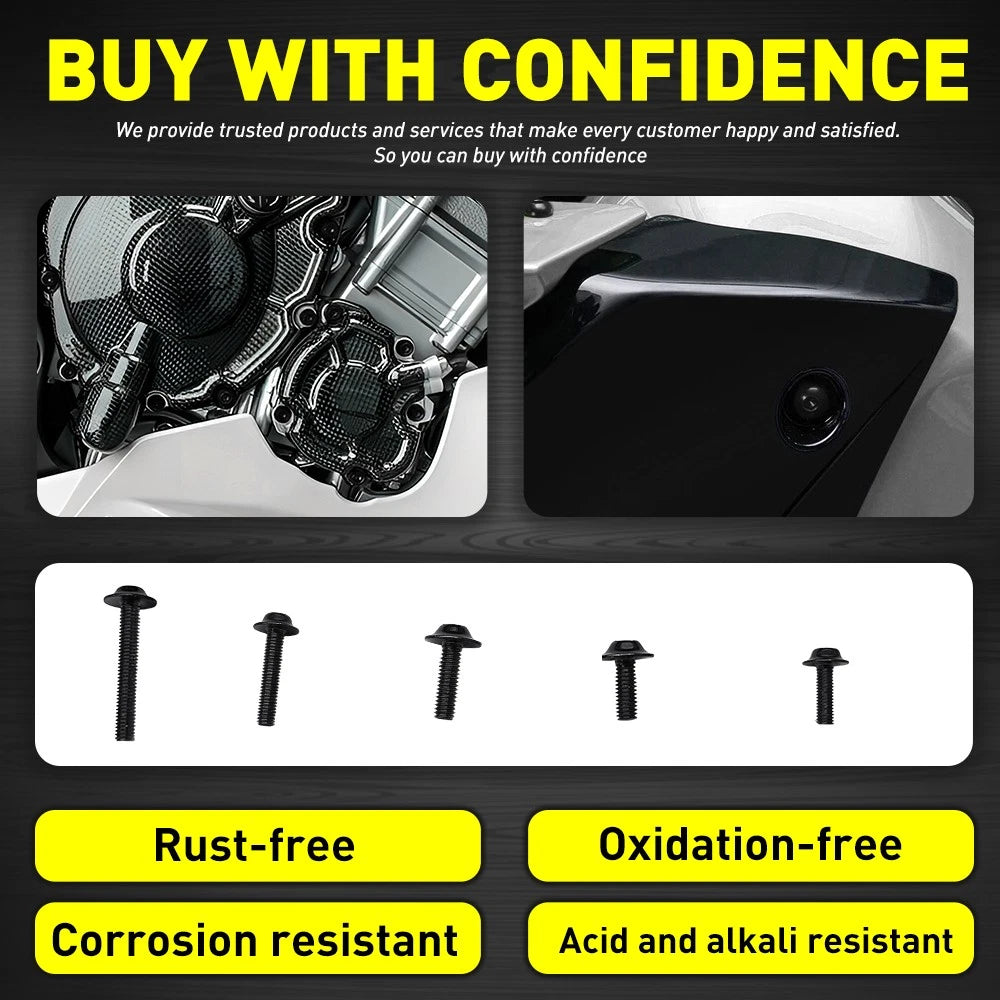 Complete Fairing Bolts Kit for Kawasaki Ninja ZX6R ZX-6R (2007–2008)