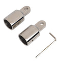 Set of 2 Stainless Steel Boat Eye End Caps