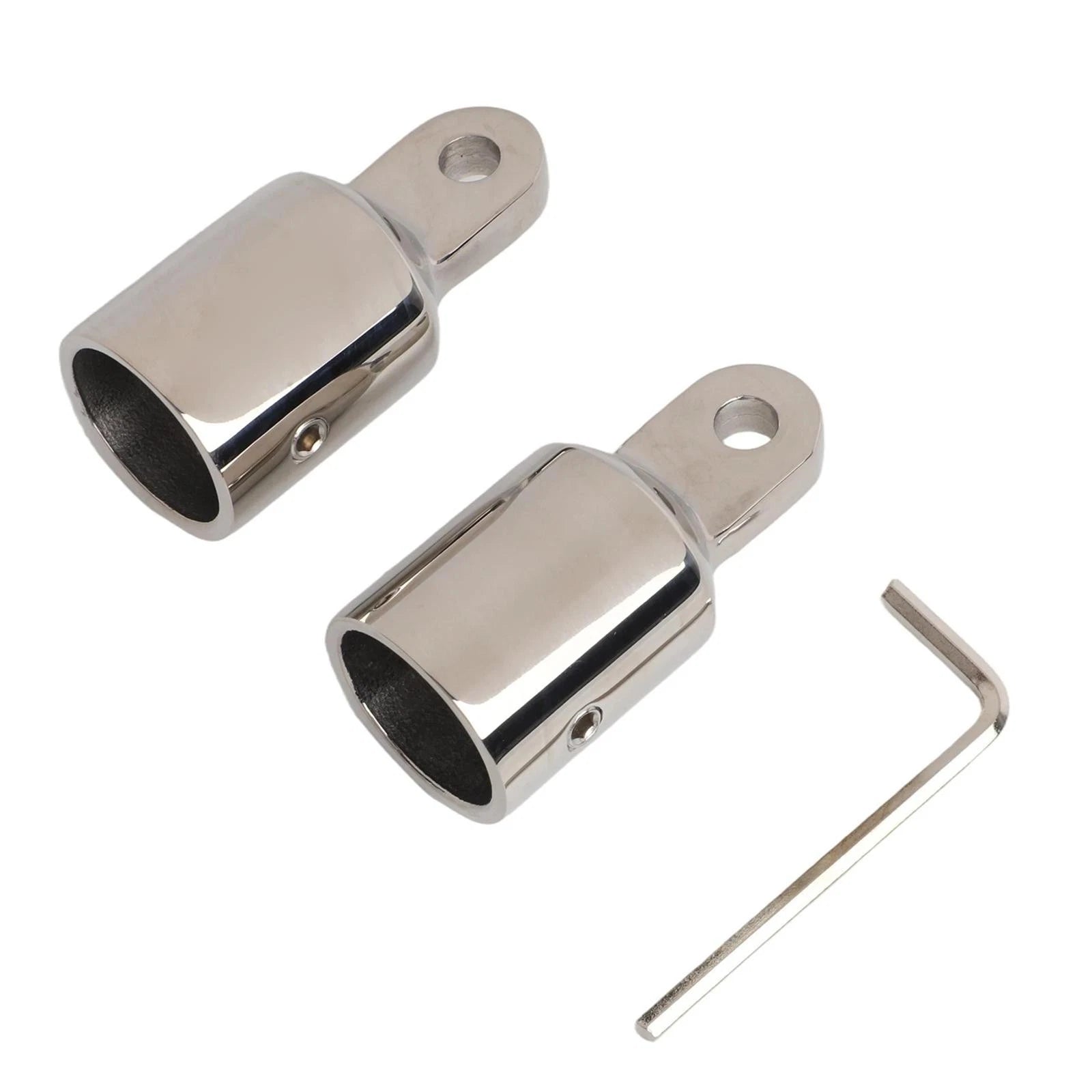 Set of 2 Stainless Steel Boat Eye End Caps