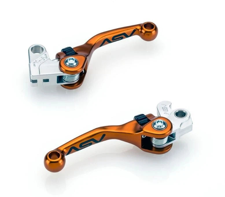 Shorty Brake Clutch Levers for Yamaha WR250F YZ65 YZ85 (2001–2023) - Orange