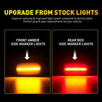 Amber Red LED Fender Lights for Chevy Silverado 2500HD 3500HD (2015–2023)