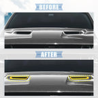 Pair Engine Hood Air Conditioner Outlet Cover Trim Yellow for Dodge Challenger (2015–2023)