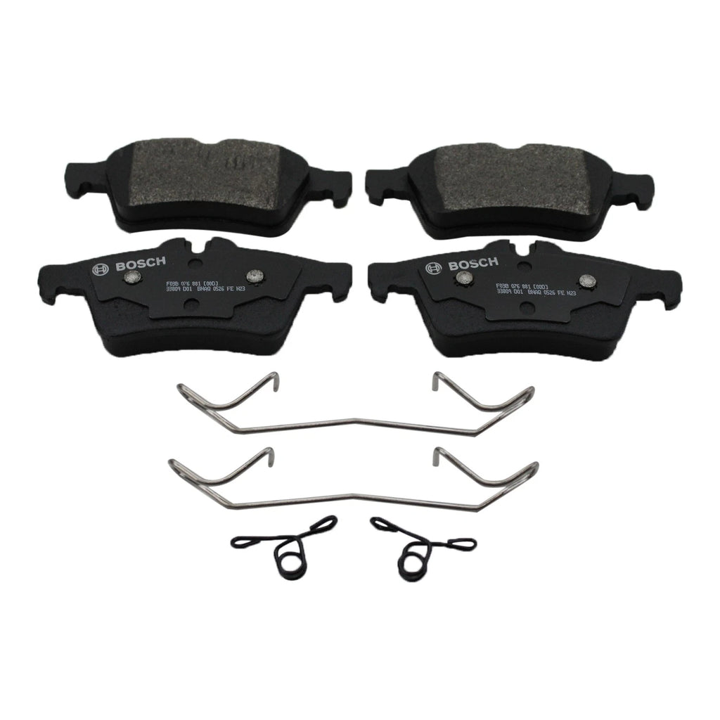 DuraGo Rear Rotors & Bosch QuietCast Brake Pads Kit for Mazda 3